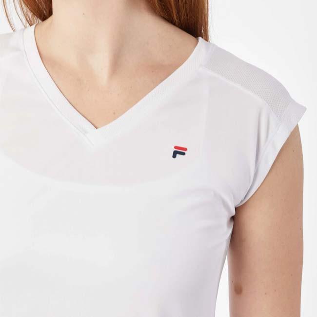 ＵＳサイズ FILA(フィラ) 2024 レディース MAIA マイア Vネック ゲームシャツ FBL241340(24y11mテニス用ゲームウェア) | FILA | 05