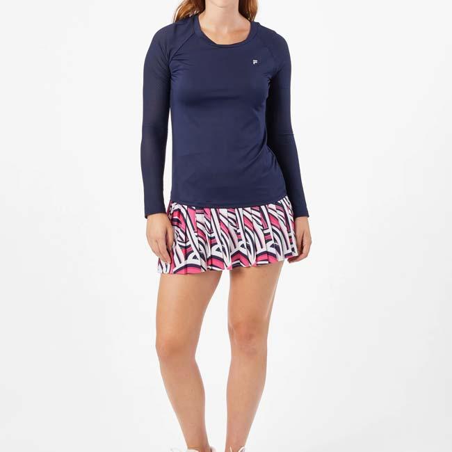 在庫処分特価 ＵＳサイズ FILA(フィラ) 2023 FW レディース グレーシー(GRACIE) 長袖Tシャツ US Open XFL232128(23y11mテニス) | FILA | 15