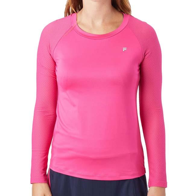 在庫処分特価 ＵＳサイズ FILA(フィラ) 2023 FW レディース グレーシー(GRACIE) 長袖Tシャツ US Open XFL232128(23y11mテニス) | FILA | 02