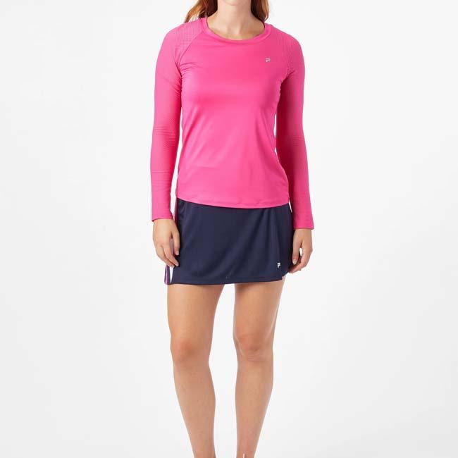 在庫処分特価 ＵＳサイズ FILA(フィラ) 2023 FW レディース グレーシー(GRACIE) 長袖Tシャツ US Open XFL232128(23y11mテニス) | FILA | 08