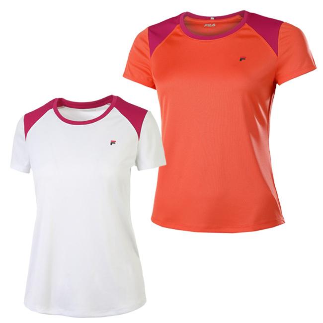 在庫処分特価 ＵＳサイズ FILA(フィラ) レディース Josephine(ジョゼフィーヌ) 半袖Tシャツ XFL229174(22y1mテニス) | FILA