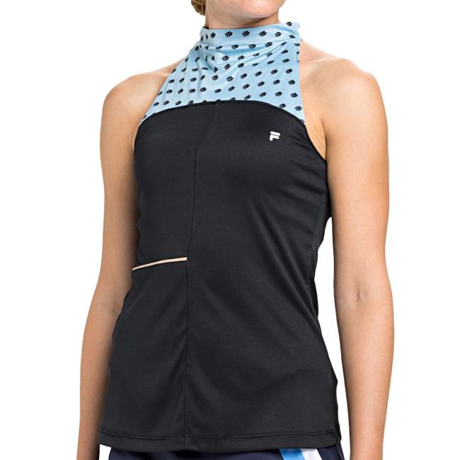 在庫処分特価 ＵＳサイズ FILA(フィラ) レディース LOTTIE ロッティ US OPEN タンクトップ UOL219325-900 ブラック(22y1mテニス) | FILA | 01