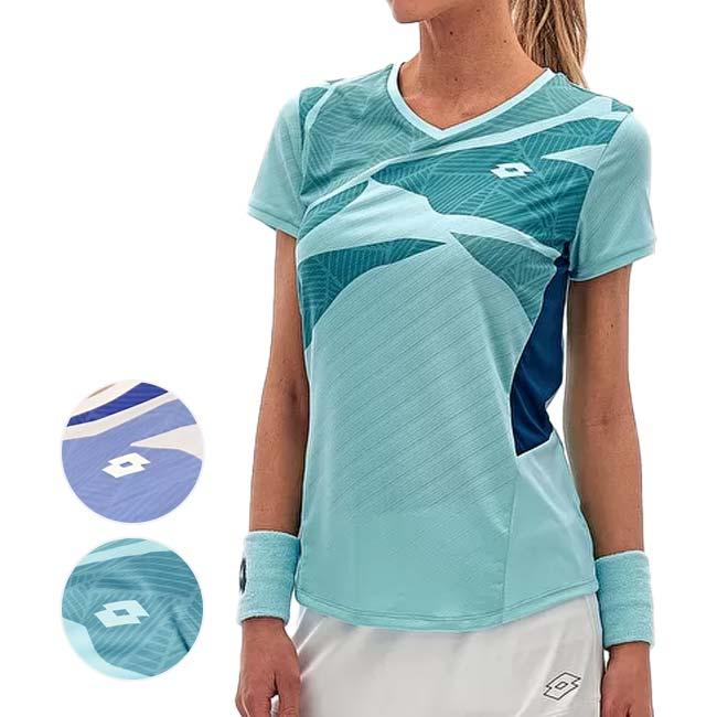 EUサイズ ロット(LOTTO) レディース TECH テック WI - D2 プリント 半袖Tシャツ 218783(24y3mテニス) | LOTTO