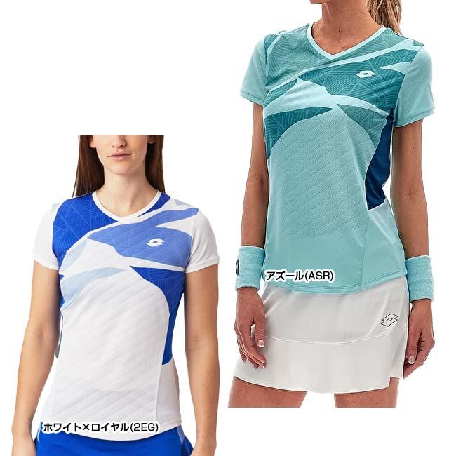 「EUサイズ」ロット(LOTTO) レディース TECH テック WI D2 プリント 半袖Tシャツ 218783(24y3mテニス