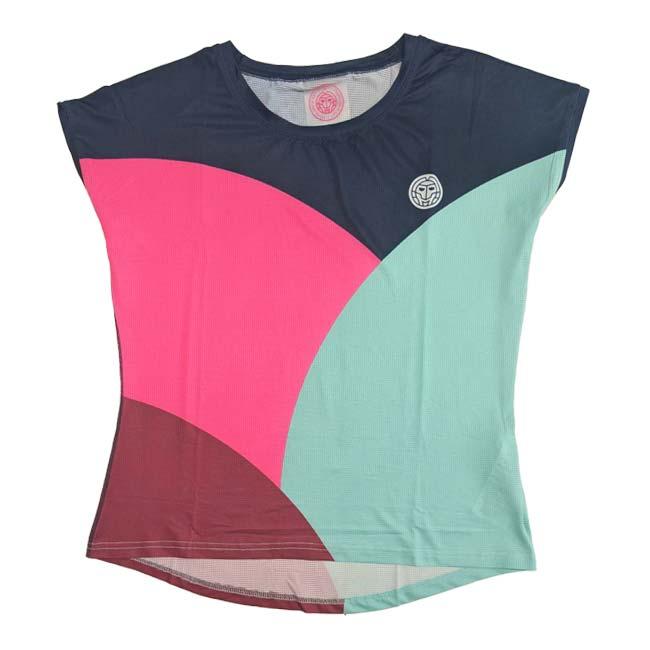 海外サイズ BIDI BADU(ビディバドゥ) 2025 FW レディース Bubble バブル キャップスリーブ ゲームシャツ W1620037-DBLPKAQ(25y9mテニス用ゲームウェア) | 