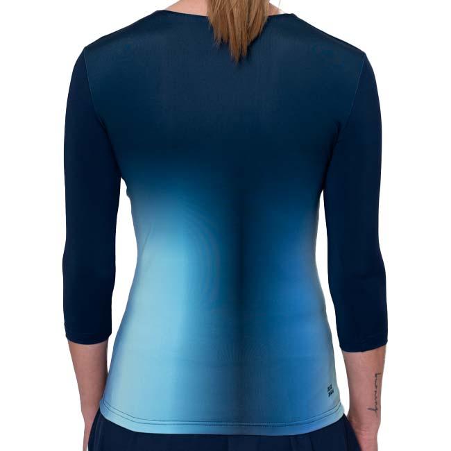 海外サイズ BIDI BADU(ビディバドゥ) 2025 SP レディース スペクトラム Vネック 七分丈袖 ゲームシャツ W2330006-DBLBLAQ(25y2mテニス用ゲームウェア) |  | 01