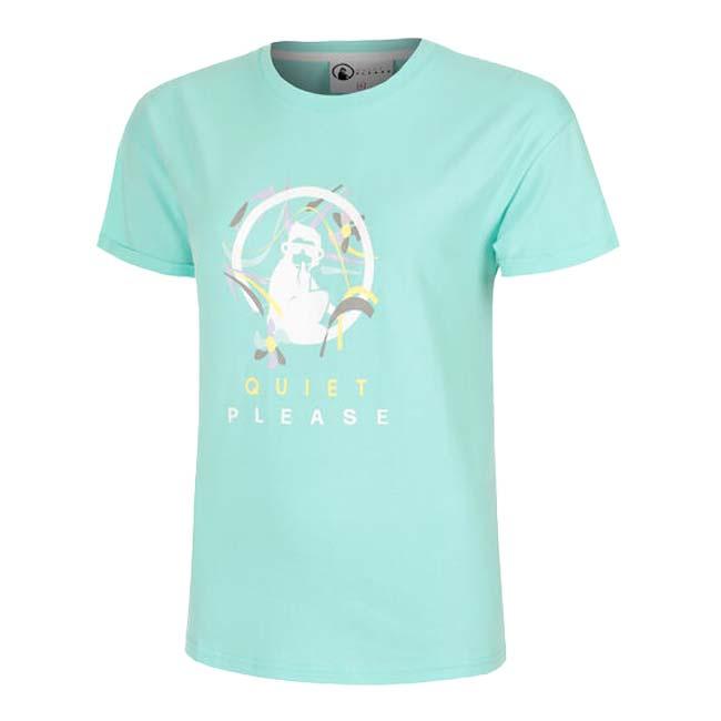 海外サイズ QUIET PLEASE(クワイエットプリーズ) 2025 FS レディース ワイルドスケッチー 半袖プリントTシャツ QP110198-711 ウエーブ(25y7mテニス) | 