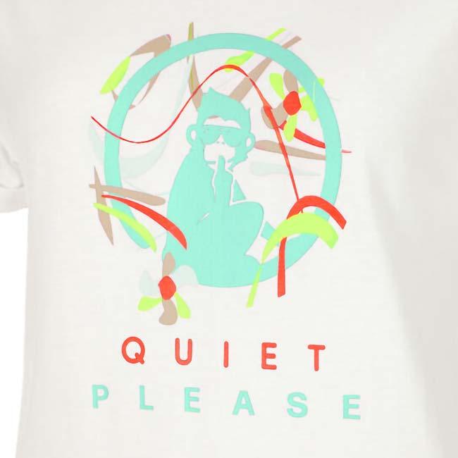 海外サイズ QUIET PLEASE(クワイエットプリーズ) 2025 FS レディース ワイルドスケッチー 半袖プリントTシャツ QP110198-300 Bホワイト(25y7mテニス) |  | 02