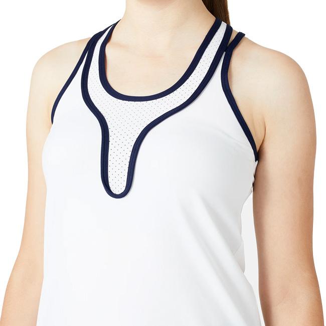 ＵＳサイズ Sofibella(ソフィベラ) レディース Top Spin メッシュネック タンクトップ 1303-NVY ネイビー(22y10mテニス) |  | 02