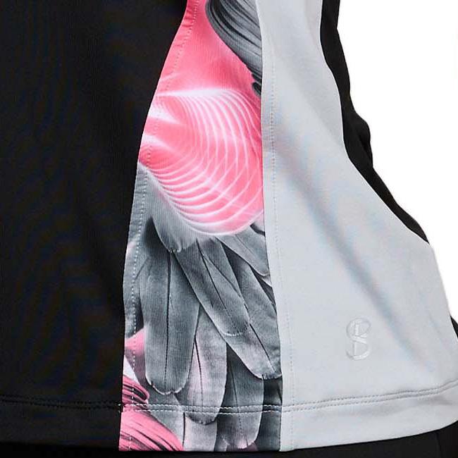 ＵＳサイズ Sofibella(ソフィベラ) レディース Phoenix 配色切替 半袖Tシャツ 1906-BLK ブラック(22y2mテニス) |  | 03