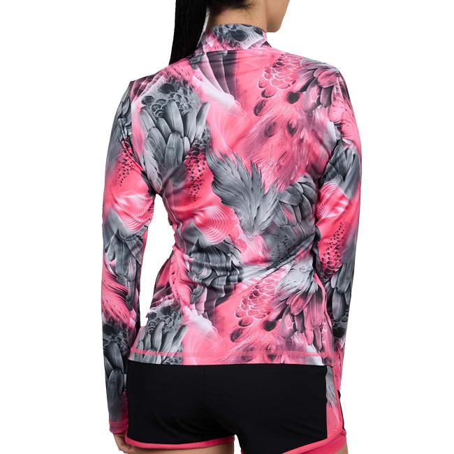 ＵＳサイズ Sofibella(ソフィベラ) レディース UV Feather 長袖ハーフジップポロ プリント柄 9004／9004F(22y2mテニス) |  | 09