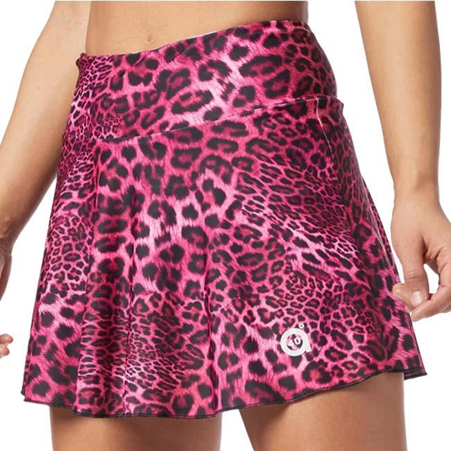 海外サイズ A40GRADOS(フォーティグラドス) レディース ヒョウ柄 プリント ゲームスカート MFFULLROSAP-ピンク(24y4mテニス用ゲームウェア) | 