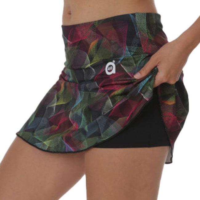 海外サイズ A40GRADOS レディース グラデーション柄 LENA レナ スカート MFLENA-ブラック(22y5mテニス) |  | 01