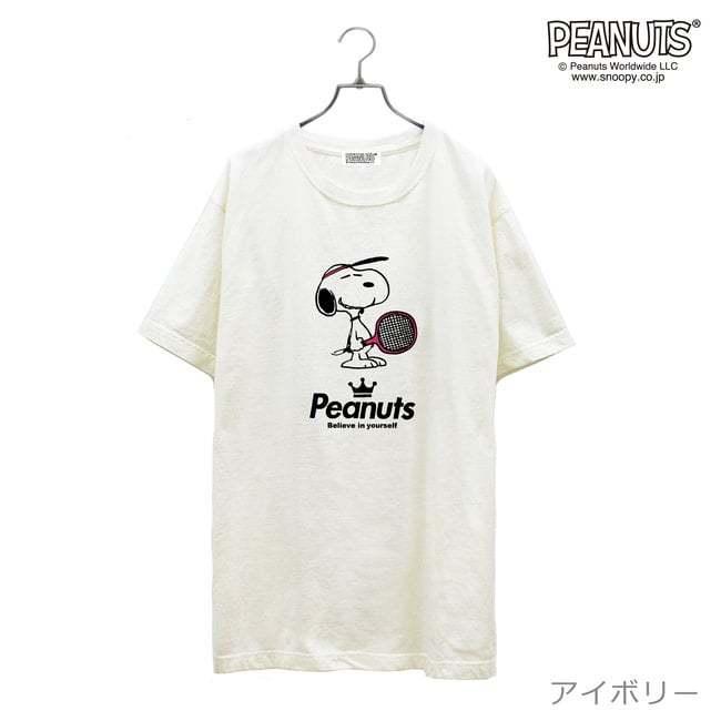PEANUTS(ピーナッツ) SNOOPY(スヌーピー) ユニセックス ピグメント 半袖Tシャツ スポーツ 部活 シリーズ テニス ※サイズ表確認 spc-tn1 | 