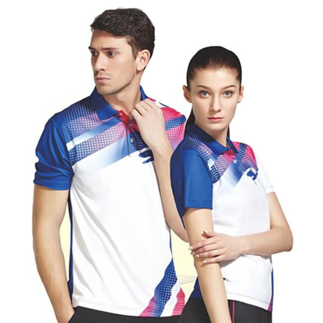 海外サイズ OLIVER(オリバー) レディース REVILO(リバイロ) プリントポロシャツ BC6502-ホワイト×ブルー(20y2mバドミントン) |  | 02