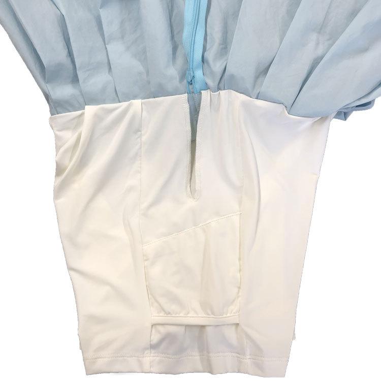 韓国系テニスウェア LOVEFORTY(ラブフォーティ) レディース アンバランス プリーツ スカート スコート -スカイブルー |  | 08