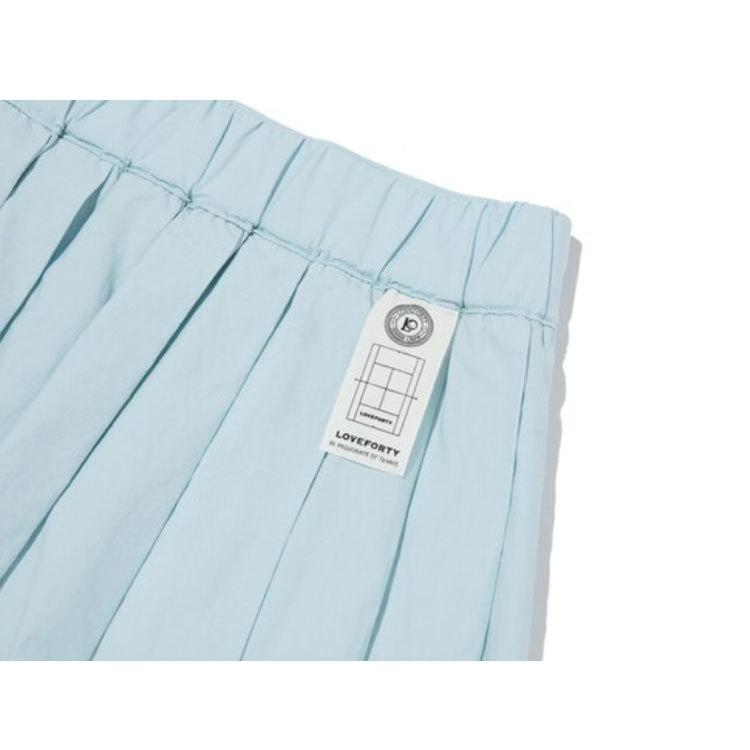 韓国系テニスウェア LOVEFORTY(ラブフォーティ) レディース アンバランス プリーツ スカート スコート -スカイブルー |  | 09