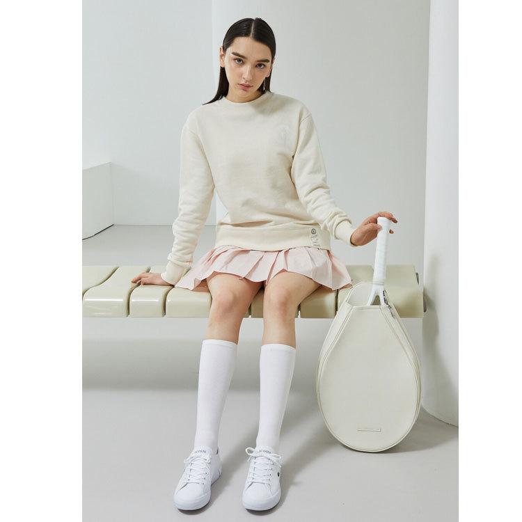 「アジアサイズ」LOVEFORTY(ラブフォーティ) レディース LOVE FORTY LOGO スウェット シャツ ジャージ -クリーム(22y4mテニス) LOGO