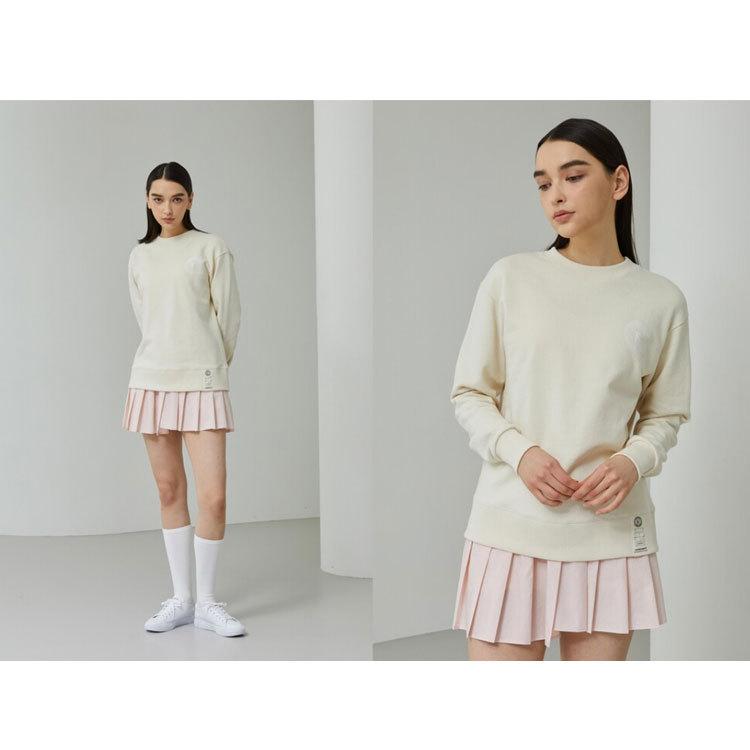 「アジアサイズ」LOVEFORTY(ラブフォーティ) レディース LOVE FORTY LOGO スウェット シャツ ジャージ -クリーム(22y4mテニス) LOGO