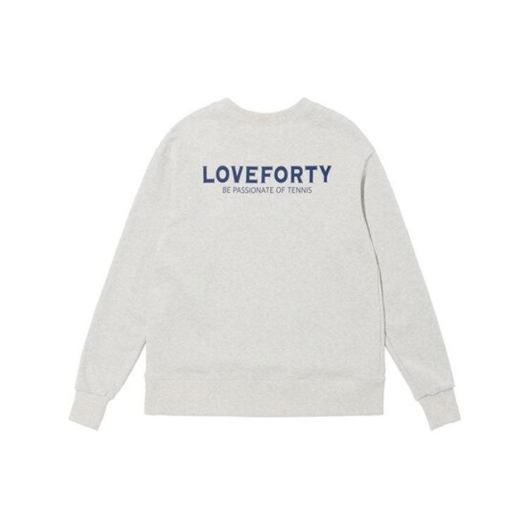 韓国系テニスウェア LOVEFORTY(ラブフォーティ) レディース LOVE FORTY LOGO スウェット シャツ ジャージ -グレー |  | 07