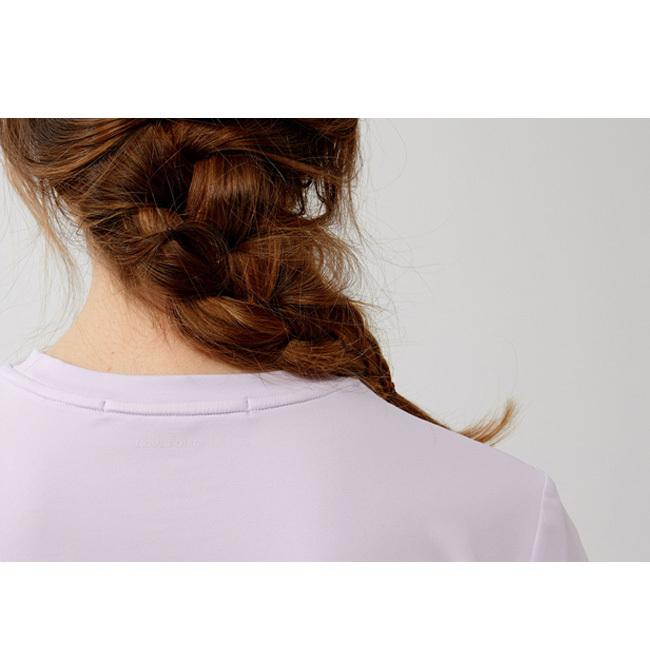 韓国系テニスウェア LOVEFORTY(ラブフォーティ) レディース UNBLANCED T-SHIRT アンバランス Tシャツ ウェア -パープル |  | 03