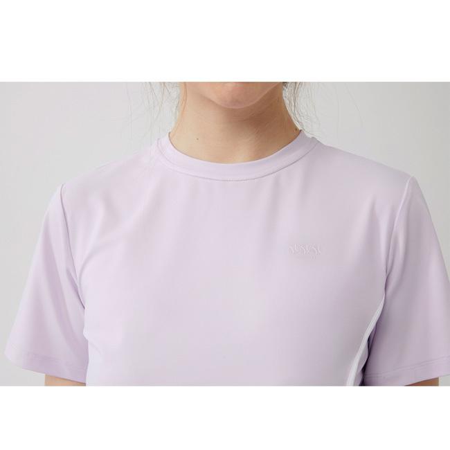 韓国系テニスウェア LOVEFORTY(ラブフォーティ) レディース UNBLANCED T-SHIRT アンバランス Tシャツ ウェア -パープル |  | 04