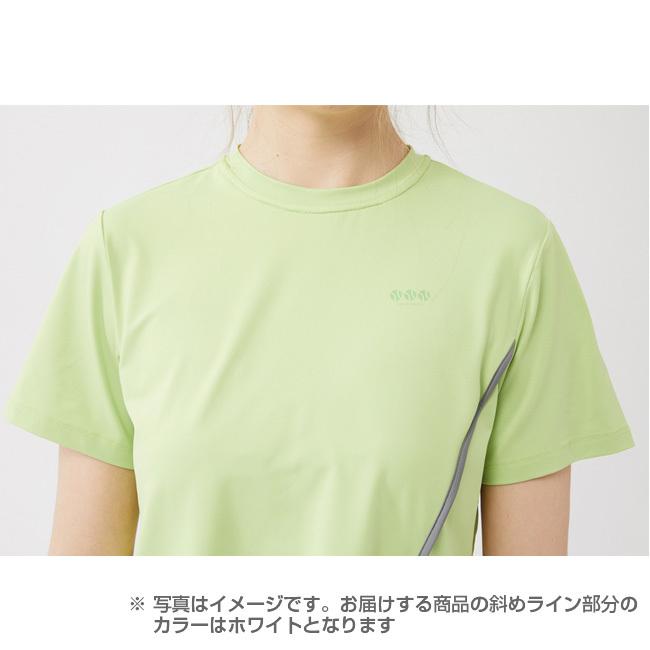 韓国系テニスウェア LOVEFORTY(ラブフォーティ) レディース UNBLANCED T-SHIRT アンバランス Tシャツ ウェア -ライトグリーン |  | 04