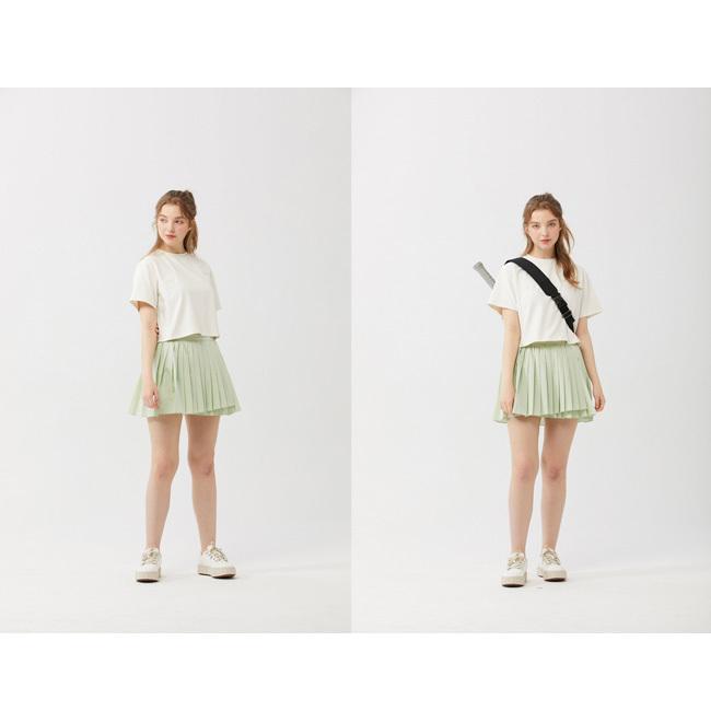 韓国系テニスウェア LOVEFORTY(ラブフォーティ) レディース BACK-POINT T-SHIRT バックポイント Tシャツ ウェア -アイボリー(オフホワイト) |  | 06