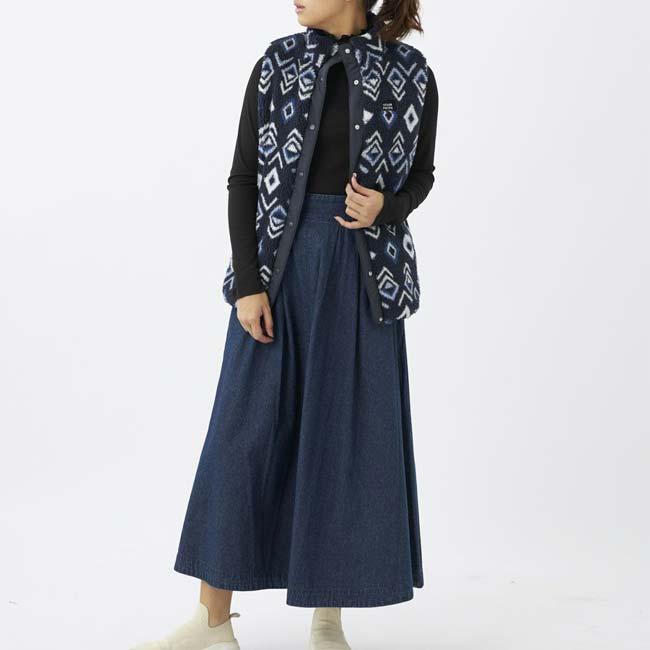 日本サイズ OceanPacific(オーシャンパシフィック／OP) 2023 FW レディース 柄ボア×キルティング リバーシブル 2wayベスト 553-251(23y11mトレーニング) | Ocean Pacific | 14