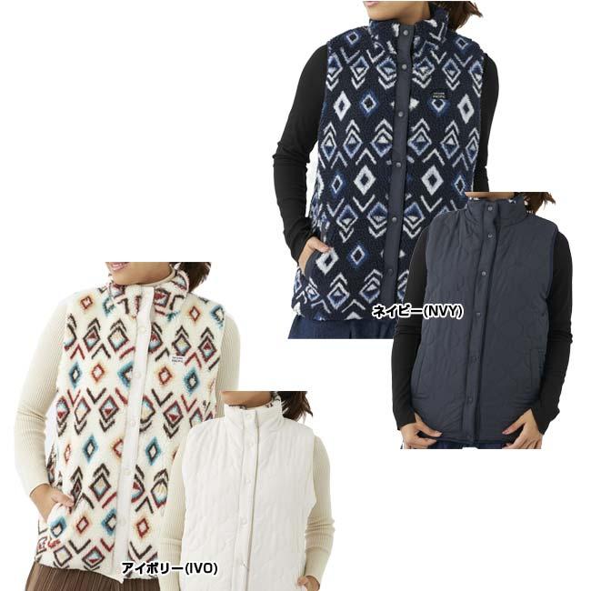 日本サイズ OceanPacific(オーシャンパシフィック／OP) 2023 FW レディース 柄ボア×キルティング リバーシブル 2wayベスト 553-251(23y11mトレーニング) | Ocean Pacific | 01