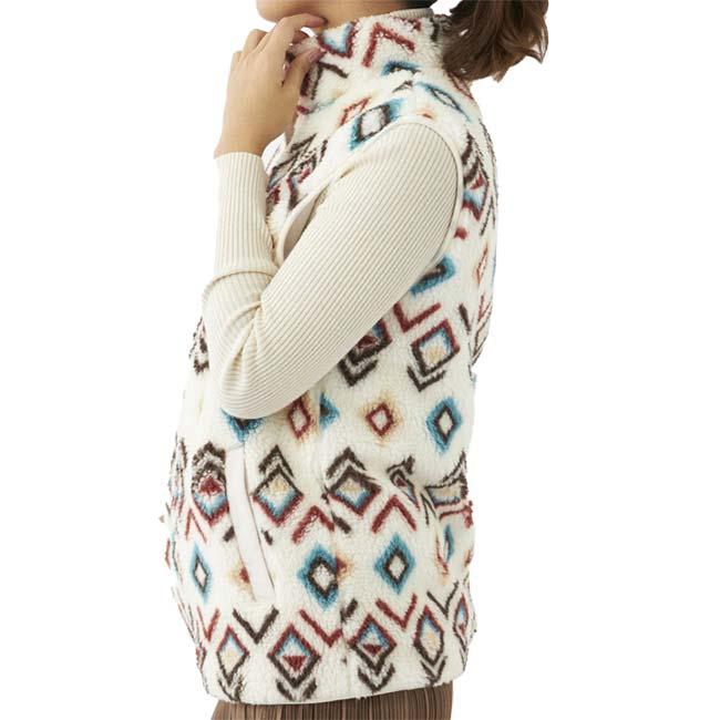 日本サイズ OceanPacific(オーシャンパシフィック／OP) 2023 FW レディース 柄ボア×キルティング リバーシブル 2wayベスト 553-251(23y11mトレーニング) | Ocean Pacific | 04