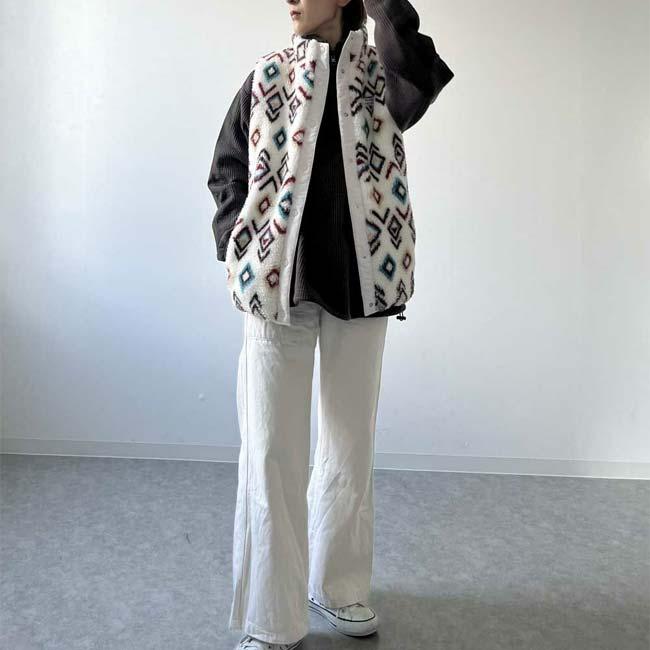 日本サイズ OceanPacific(オーシャンパシフィック／OP) 2023 FW レディース 柄ボア×キルティング リバーシブル 2wayベスト 553-251(23y11mトレーニング) | Ocean Pacific | 05