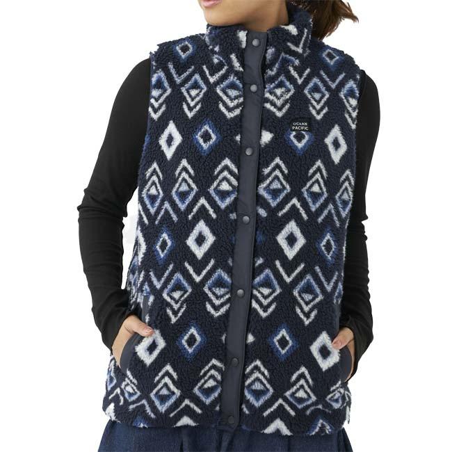 日本サイズ OceanPacific(オーシャンパシフィック／OP) 2023 FW レディース 柄ボア×キルティング リバーシブル 2wayベスト 553-251(23y11mトレーニング) | Ocean Pacific | 09