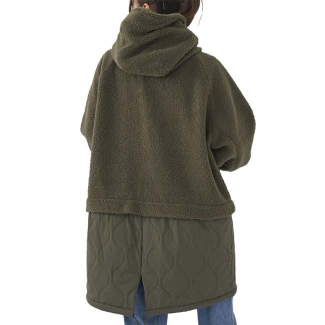 在庫処分特価 日本サイズ OceanPacific(オーシャンパシフィック／OP) 2023 FW レディース ボア×キルト切り替え フード付き ロングコート 553-212 | Ocean Pacific | 14