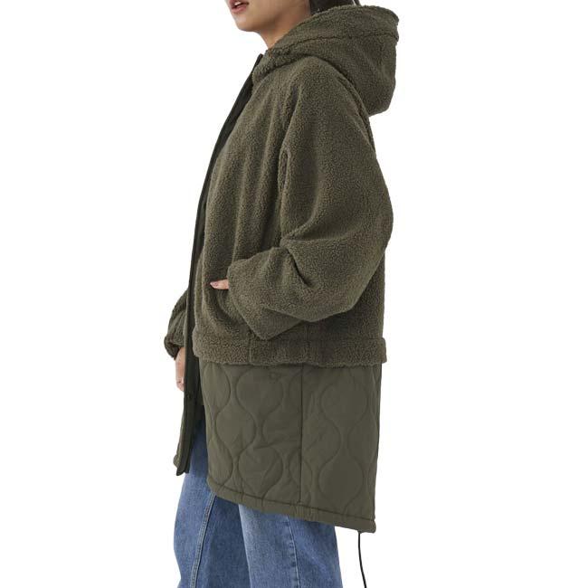 在庫処分特価 日本サイズ OceanPacific(オーシャンパシフィック／OP) 2023 FW レディース ボア×キルト切り替え フード付き ロングコート 553-212 | Ocean Pacific | 15