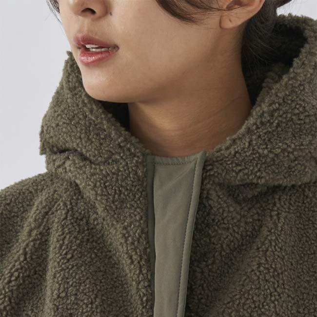 在庫処分特価 日本サイズ OceanPacific(オーシャンパシフィック／OP) 2023 FW レディース ボア×キルト切り替え フード付き ロングコート 553-212 | Ocean Pacific | 16