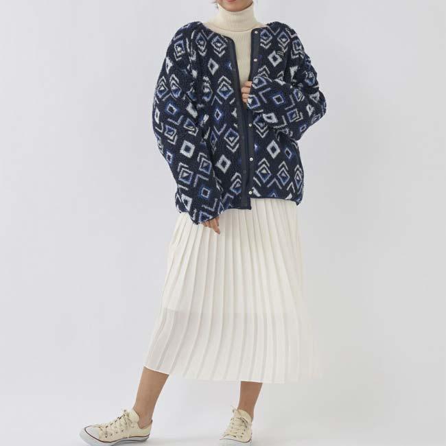 日本サイズ OceanPacific(オーシャンパシフィック／OP) 2023 FW レディース 柄ボア×キルティング リバーシブル 2wayブルゾン 553-211(23y11mトレーニング) | Ocean Pacific | 12