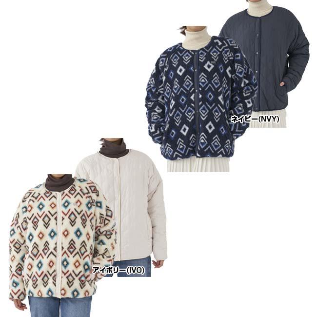 日本サイズ OceanPacific(オーシャンパシフィック／OP) 2023 FW レディース 柄ボア×キルティング リバーシブル 2wayブルゾン 553-211(23y11mトレーニング) | Ocean Pacific | 01