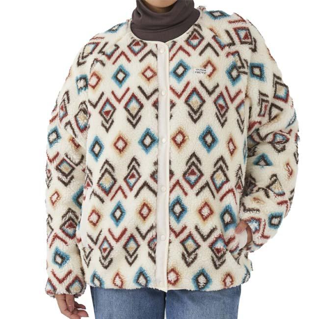 日本サイズ OceanPacific(オーシャンパシフィック／OP) 2023 FW レディース 柄ボア×キルティング リバーシブル 2wayブルゾン 553-211(23y11mトレーニング) | Ocean Pacific | 02