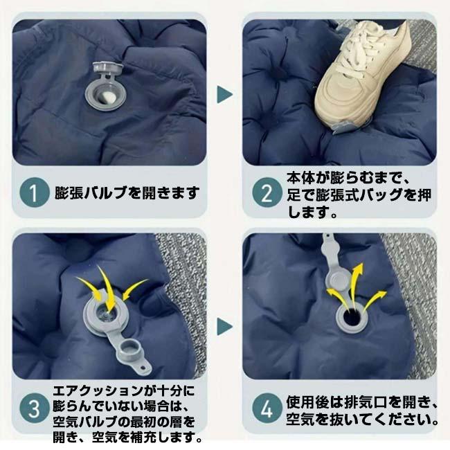 キャンプや緊急避難時に  2人用 エアマットレス フットポンプ式 コンパクト軽量 キャリーバッグ付き 屋内屋外兼用 ワイドサイズ TE439946(25y10m) |  | 04