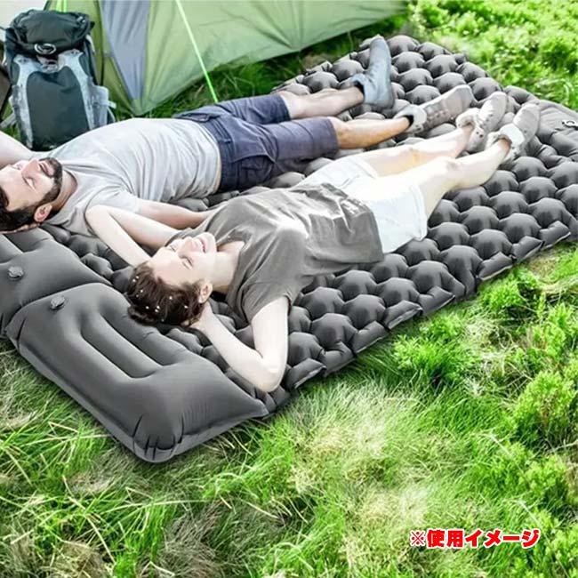 キャンプや緊急避難時に  2人用 エアマットレス フットポンプ式 コンパクト軽量 キャリーバッグ付き 屋内屋外兼用 ワイドサイズ TE439946(25y10m) |  | 06