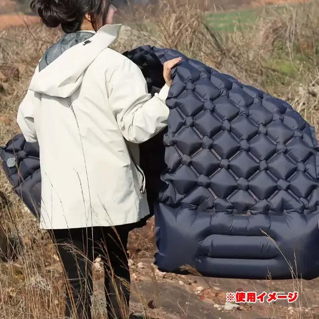 キャンプや緊急避難時に  1人用 エアマットレス フットポンプ式 コンパクト軽量 キャリーバッグ付き 屋内屋外兼用 シングルサイズ TE439947(25y10m) |  | 10