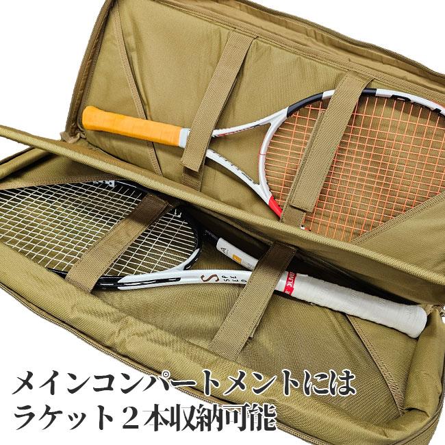 ラケット収納可 手提げ＆リュック 持ち方2Way ラケットを厳重に持ち運ぶ ミリタリーテイスト アウトドア大容量バッグ 多用途 マルチ機能性収納バッグ TE439977 |  | 04