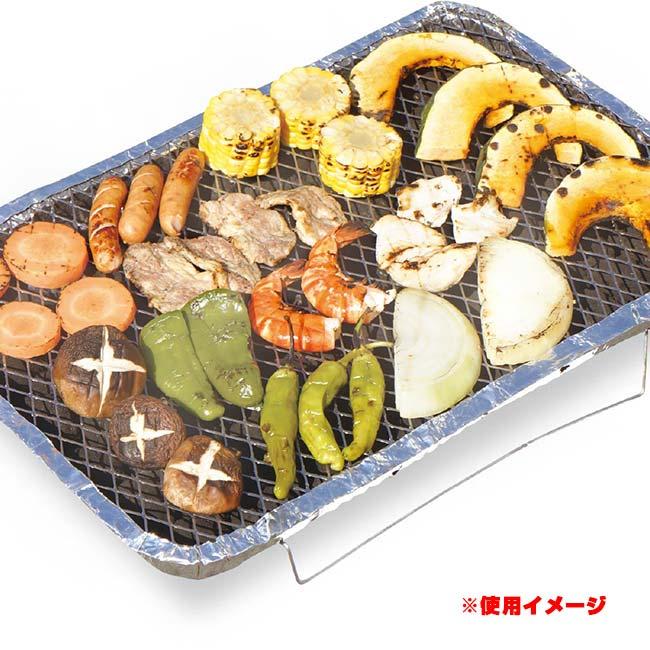 これ一つですぐ焼ける！ Montagna(モンターナ) インスタントBBQコンロ BIGサイズ 47.5×30.5cm 屋外専用 炭＋着火剤＋網セット HAC5191 シルバー(26y3m) |  | 04