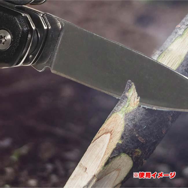 緊急時・防災・アウトドアでマルチに使える Montagna(モンターナ) 7in1マルチツール カラビナ一体型 収納袋付き HAC4452 ブラック(25y9m) |  | 03