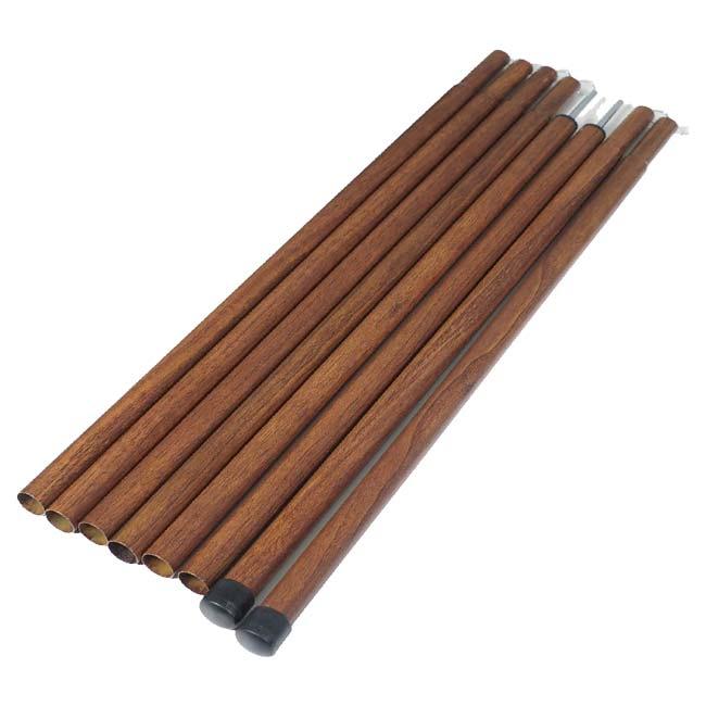 テント・タープの設営になじむ Montagna(モンターナ) ウッド調テントポール ２本セット 専用収納袋付き HAC3897 ブラウン(25y9m) |  | 01