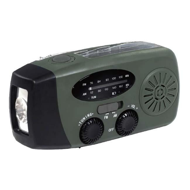 多彩な機能がこれ1つに ハック(HAC) ダイナモ充電 ラジオライト USB&ソーラー&手動充電 FM／AMラジオ対応 ライト点灯 HAC4486A カーキー(25y9m) | 