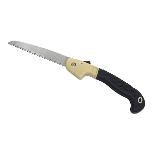 アウトドアシーンでマルチに役立つ ハック(HAC) 折りたたみ ノコギリ 横引き刃18cm 安全設計 HAC4345-ベージュ(24y12m) | 