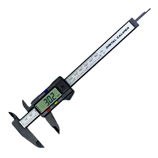 軽量で丈夫  ハック(HAC) グラスファイバー デジタルノギス オートパワーオンオフ機能 HAC4512-ブラック(24y12m) | 