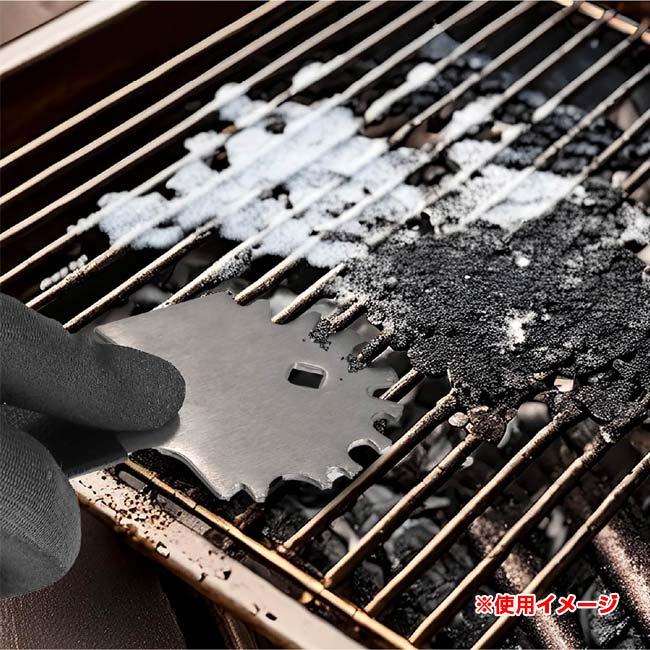 各種サイズのアミに対応 Montagna(モンターナ) BBQアミと鉄板のコゲ取り器 アミのコゲ取り 鉄板のコゲ取り 栓抜き付き HAC4419-シルバー(24y11m) |  | 01